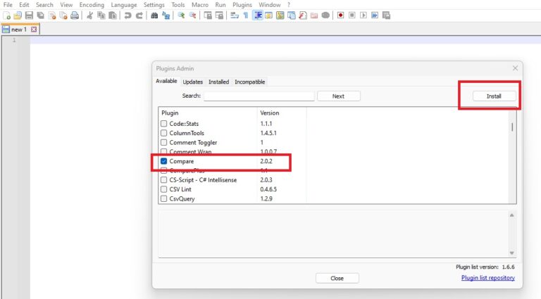 compare two files in notepad++_2