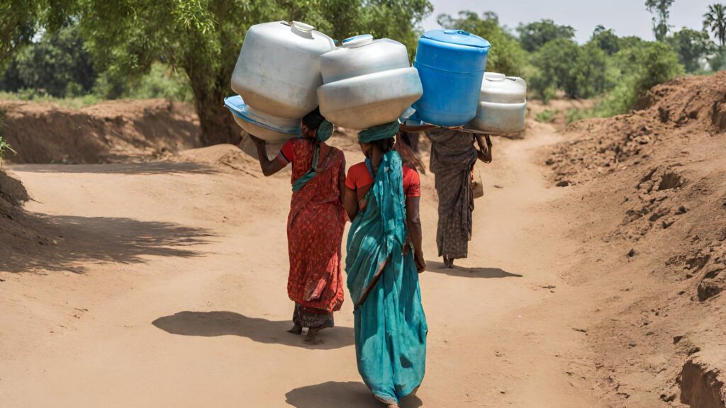 Save Water_Women walking long distances for Water