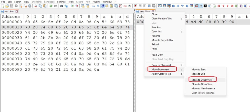 notepad++ hex editor compare_1