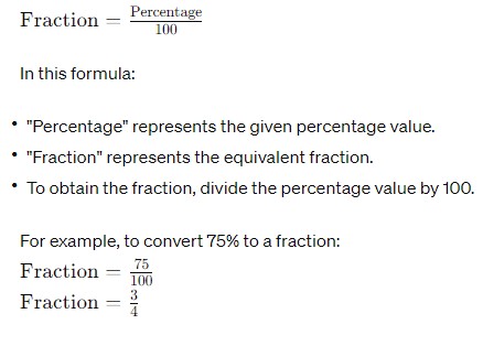 percent to fraction formula